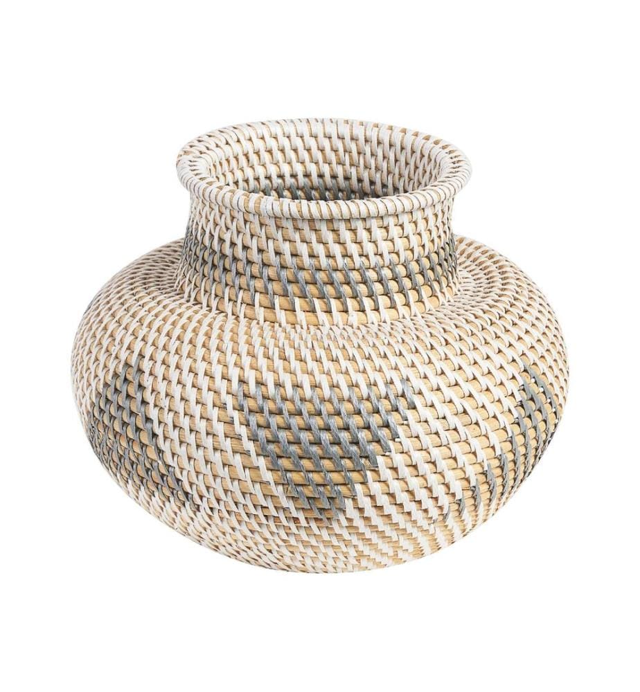 Vase décoratif ASAHAN Rotin 22 cm Naturel
