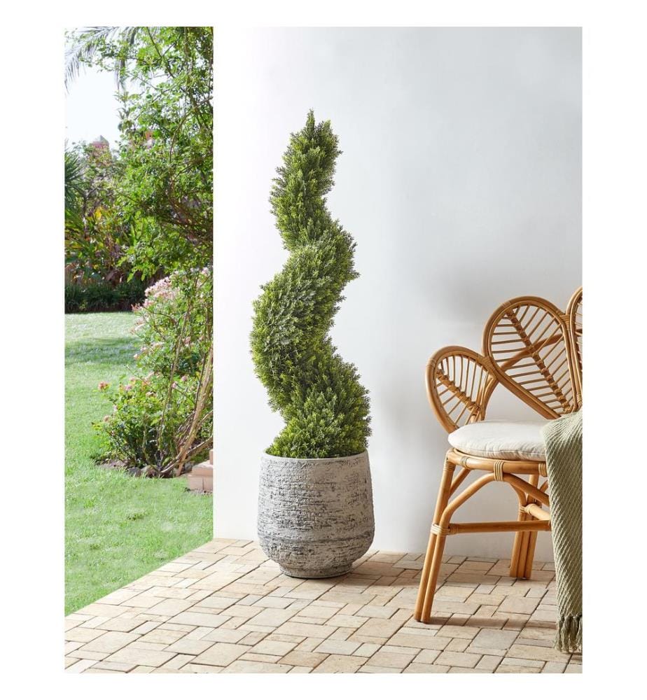 Kunstpflanze CYPRESS SPIRAL TREE 126 cm Grün