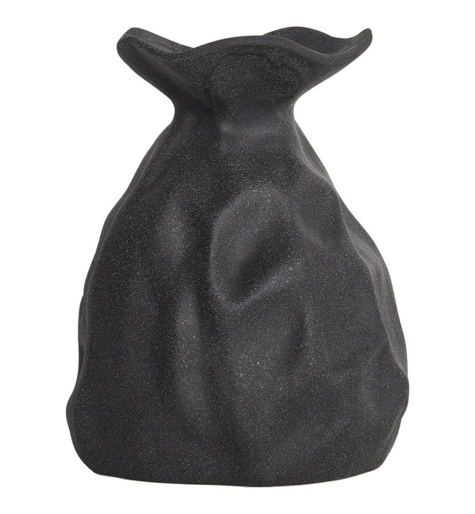Vase à fleurs COONTAIL Grès 31 cm Noir