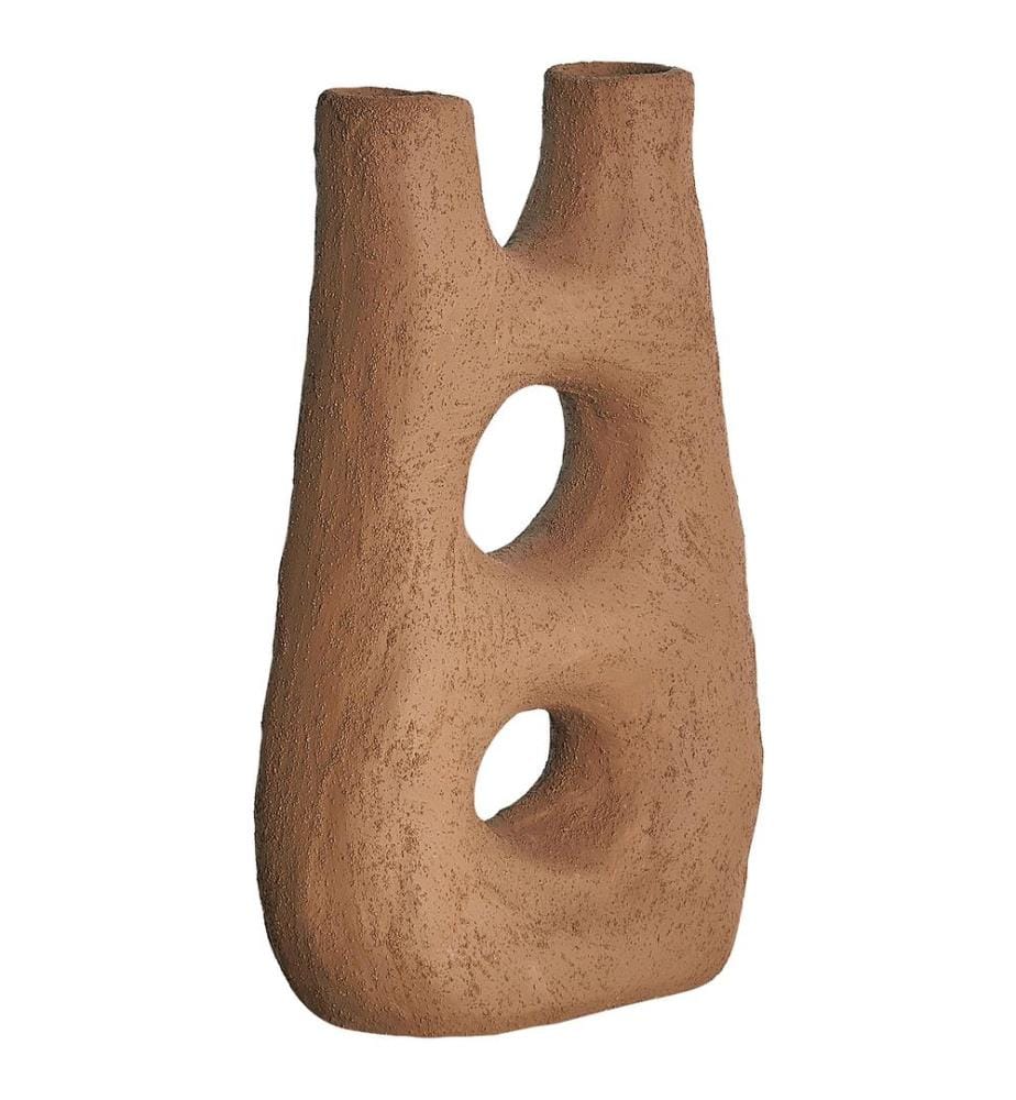Vase à fleurs UARU Grès 27 cm Marron
