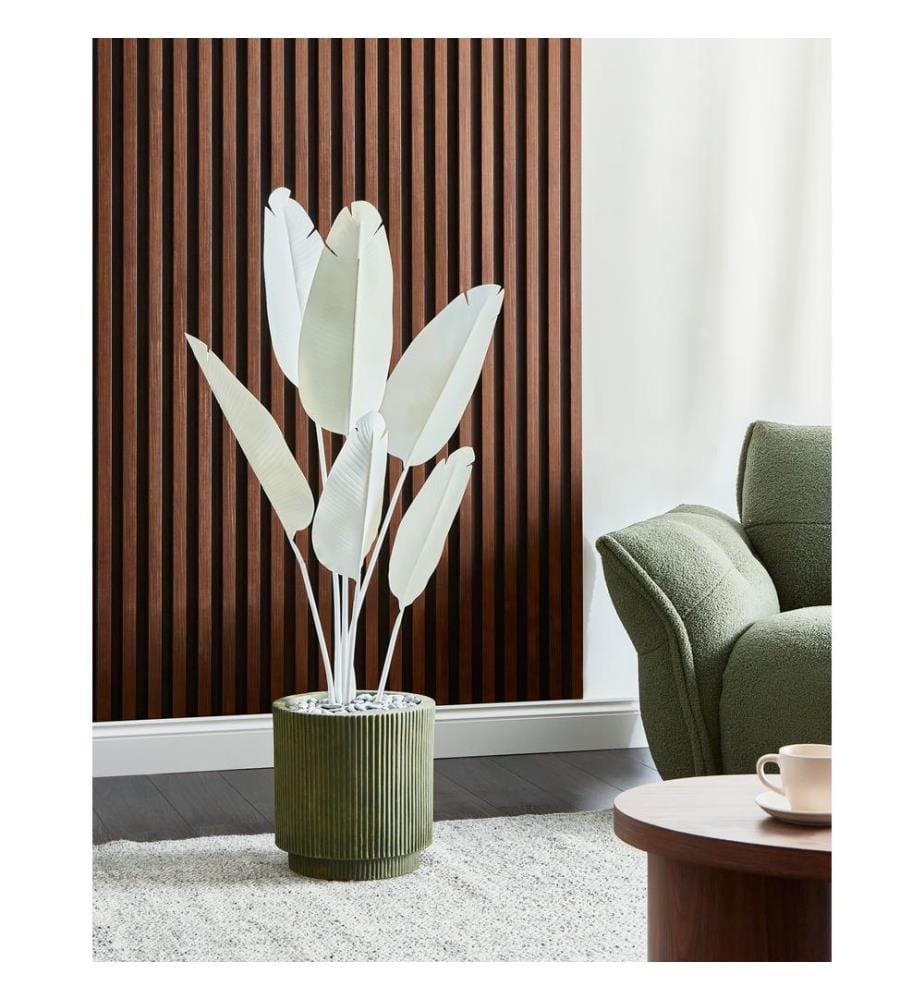 Kunstpflanze BANANA TREE 123 cm Weiss