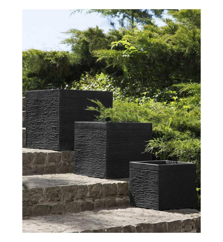 Cache-pot PAROS 30 cm Noir