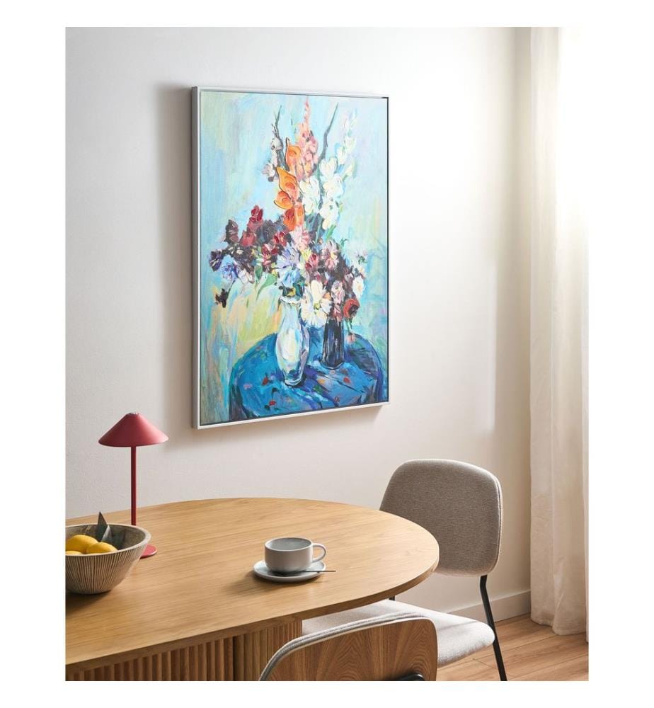 Imprimé sur toile KINSALE Motif floral Bleu