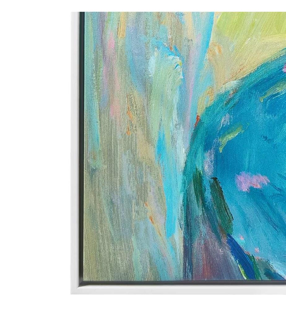 Imprimé sur toile KINSALE Motif floral Bleu