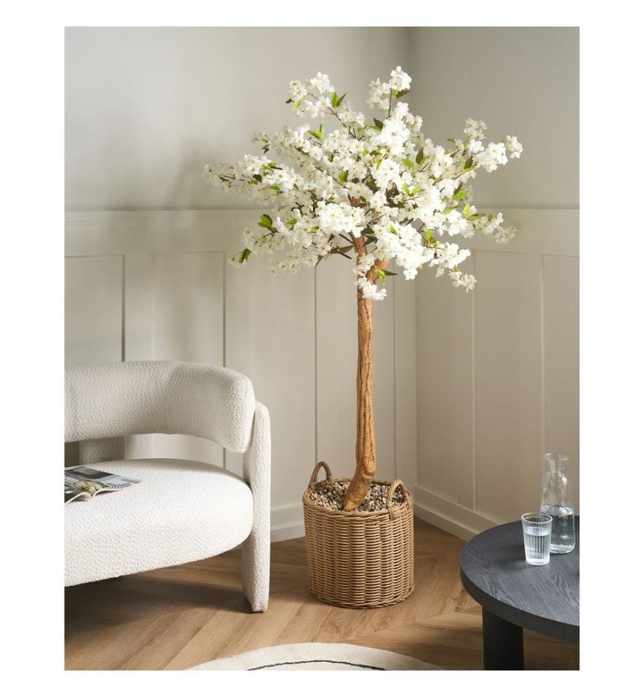 Plante artificielle CHERRY TREE 180 cm Blanc