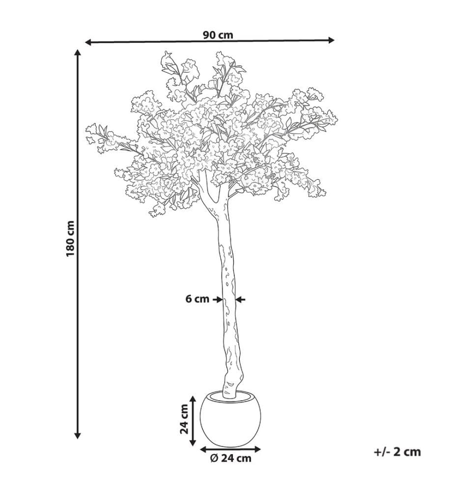Plante artificielle CHERRY TREE 180 cm Blanc