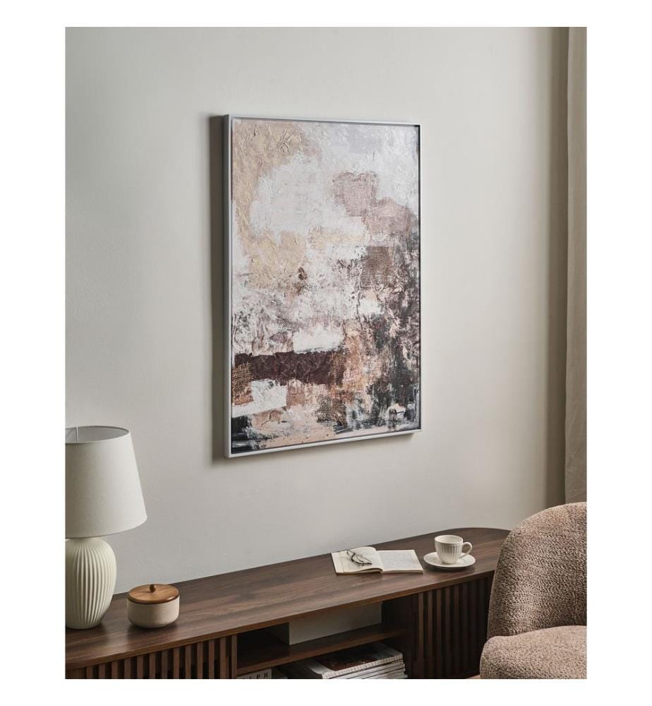 Imprimé sur toile DELVIN Motif abstrait Marron