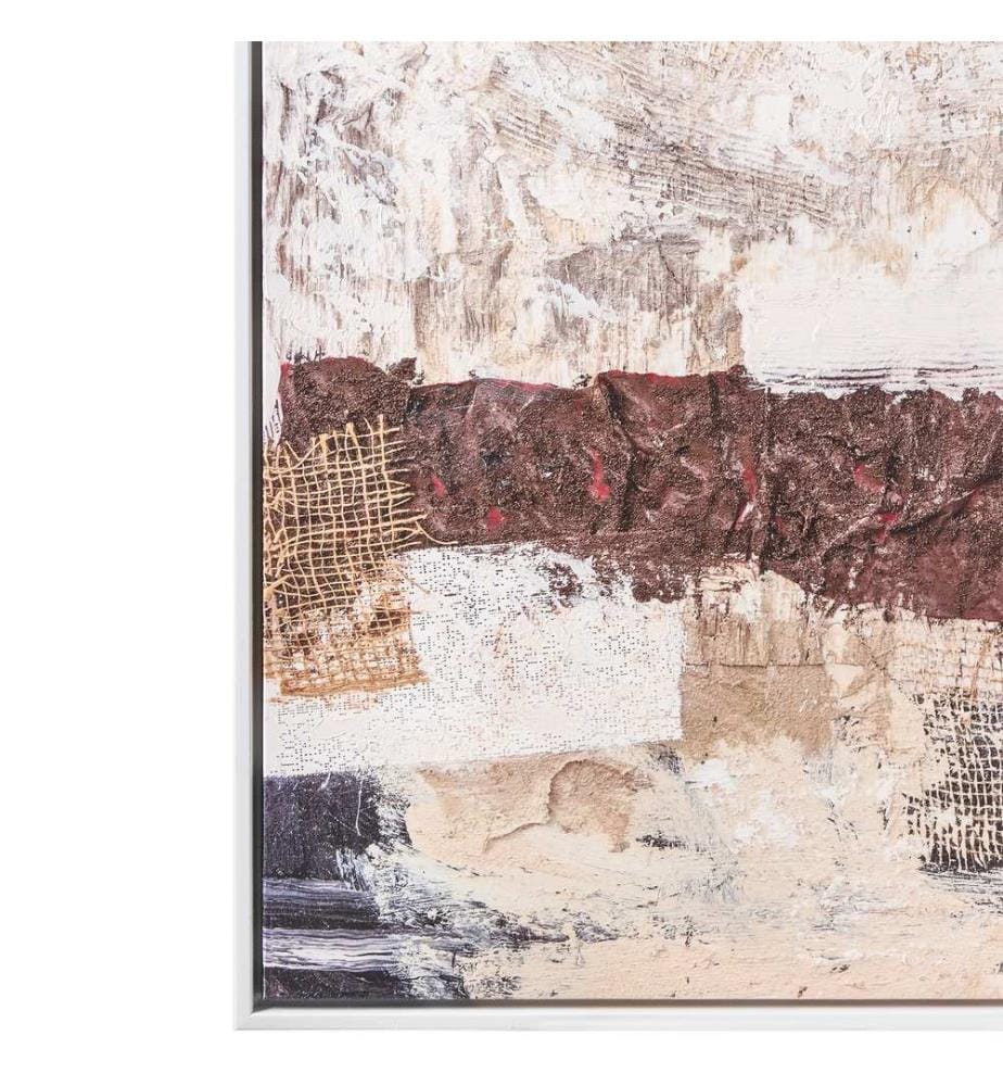 Imprimé sur toile DELVIN Motif abstrait Marron