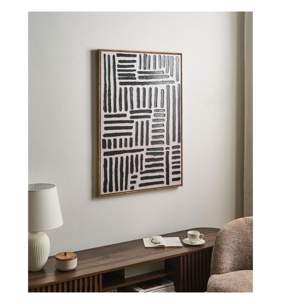 Imprimé sur toile NAVAN Motif abstrait Noir