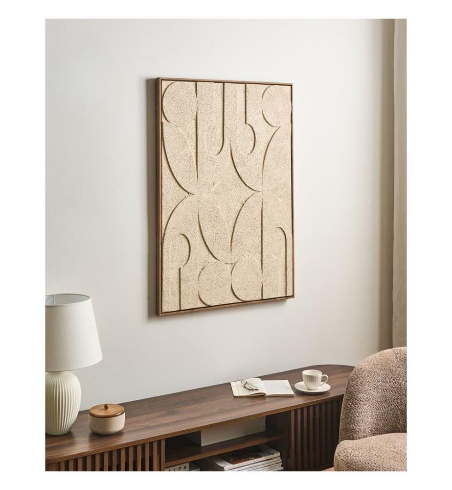 Imprimé sur toile COLERAINE Motif abstrait Beige
