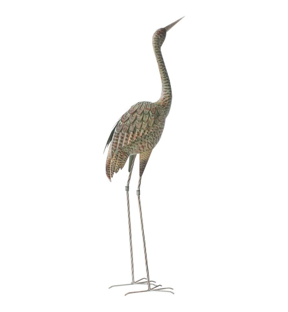 Statue de jardin BOFFA Oiseau grue Marron