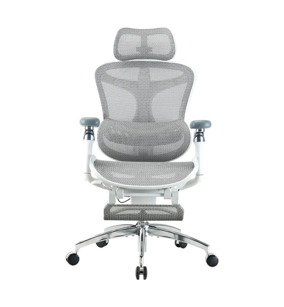 Bürostuhl C300 Pro mit Fussstütze – Grau und Weiss","detected_source_language":"FR
