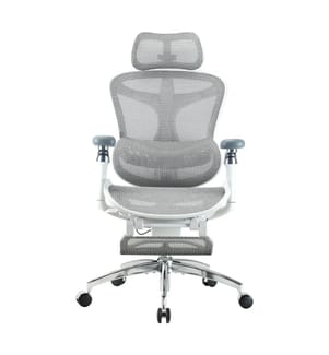 Bürostuhl C300 Pro mit Fussstütze – Grau und Weiss","detected_source_language":"FR