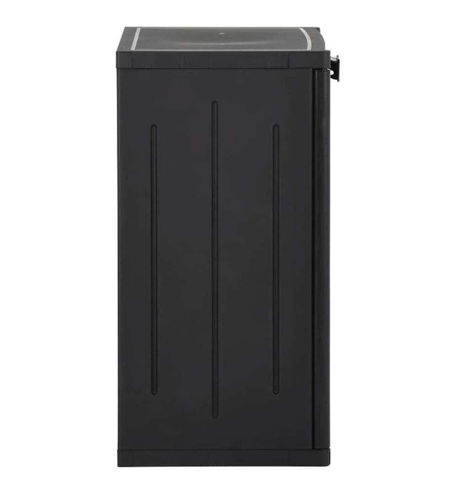 Gartenschrank Schwarz 65x45x88 cm PP Rattan-Optik