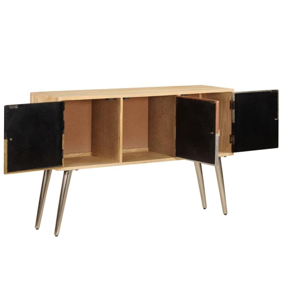 Buffet 120x30x75 cm bois de manguier massif