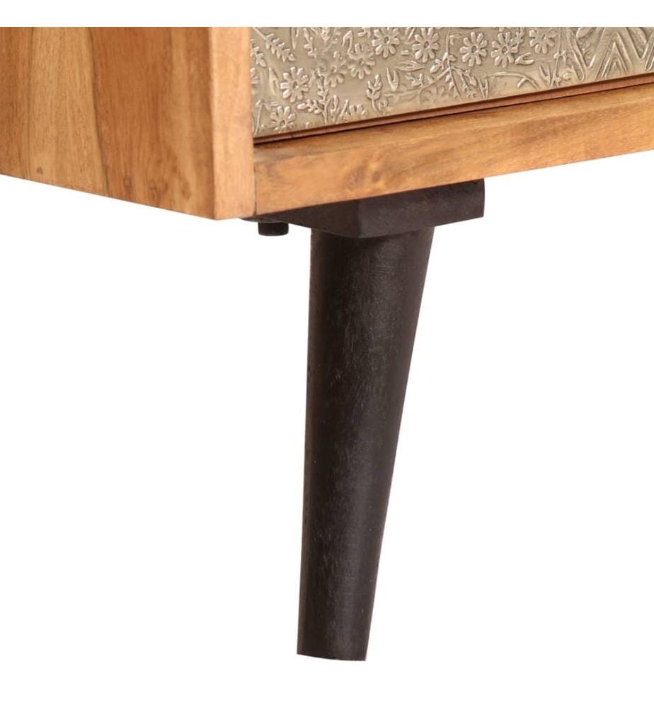 Sideboard 80x30x75 cm Massivholz Akazie