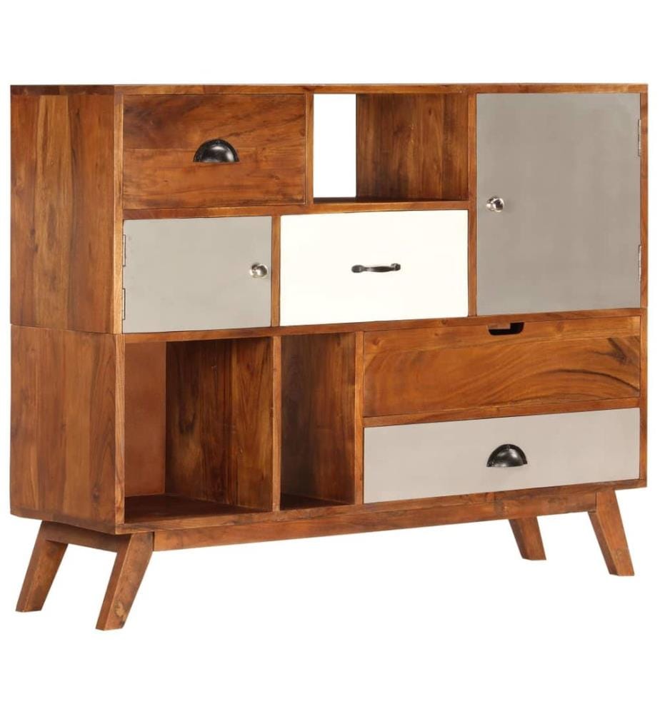Sideboard 115x35x86 cm Massivholz Akazie
