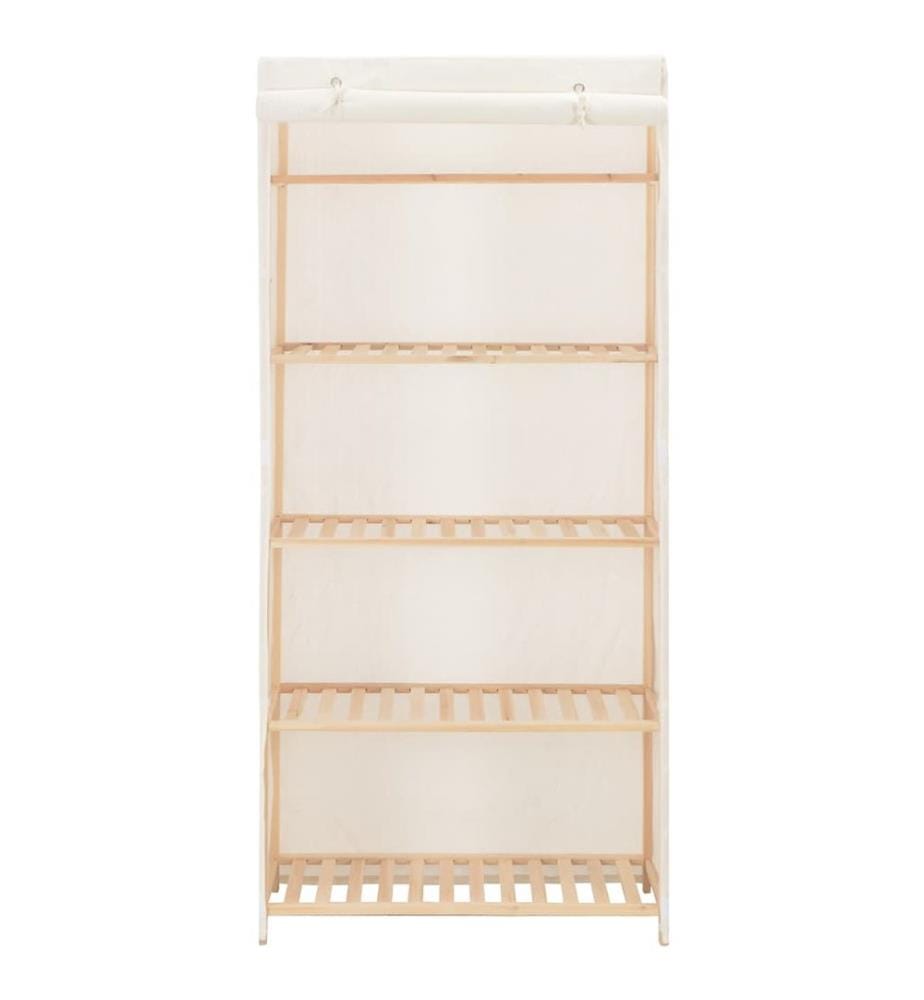 Kleiderschrank Weiss 79 x 40 x 170 cm Stoff