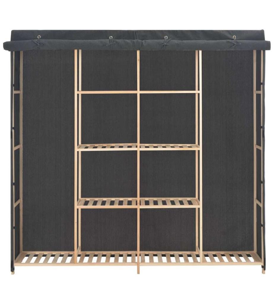 Kleiderschrank Grau 173 x 40 x 170 cm Stoff