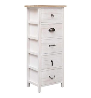 Armoire latérale 35x25x87 cm Bois de Paulownia