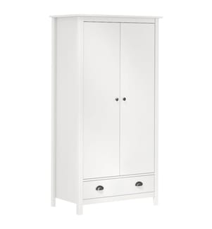Kleiderschrank mit 2 Türen Hill Weiss 89x50x170 cm Kiefernholz