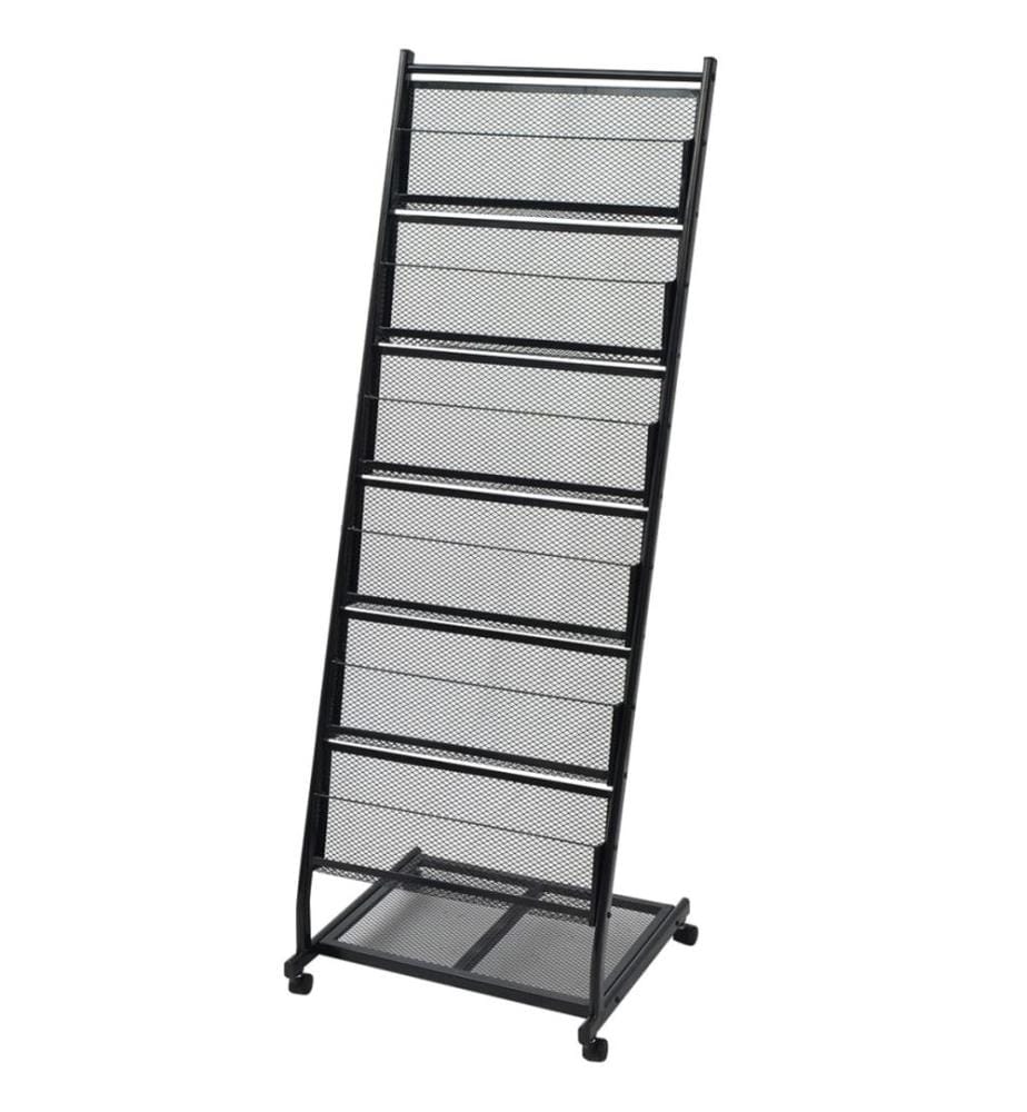 Zeitschriftenständer 47,5×43×133 cm Schwarz A4