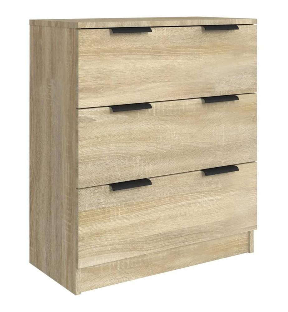 Buffets 3 pcs Chêne sonoma Bois d'ingénierie