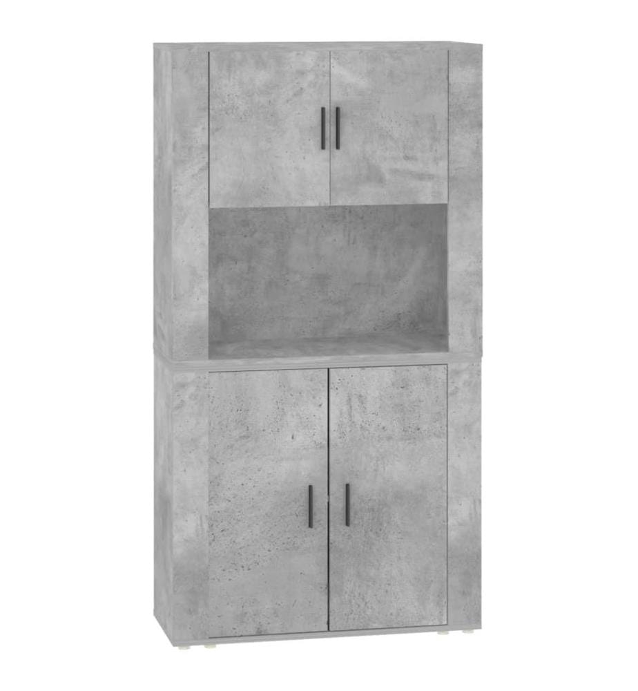Buffet haut Gris béton Bois d'ingénierie