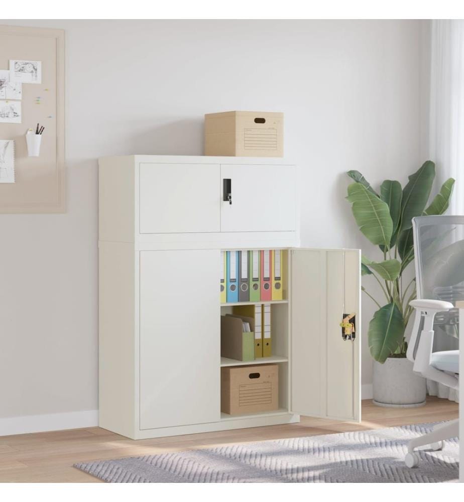 Classeur blanc 90x40x130 cm acier
