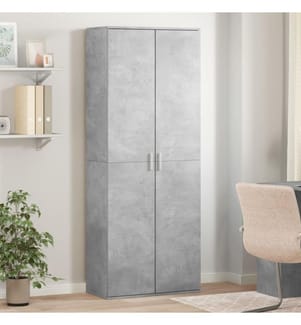 Highboard Betongrau 70x35x180 cm Holzwerkstoff