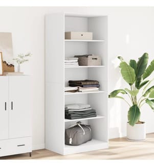 Kleiderschrank Weiss 80x50x200 cm Holzwerkstoff