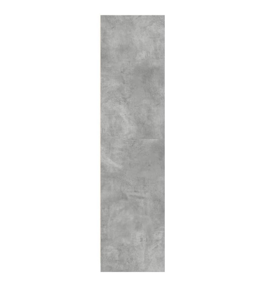 Garde-robe gris béton 80x50x200 cm bois d'ingénierie