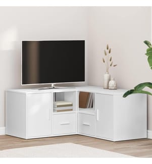 Eckregal Weiss 160x40x45 cm Holzwerkstoff