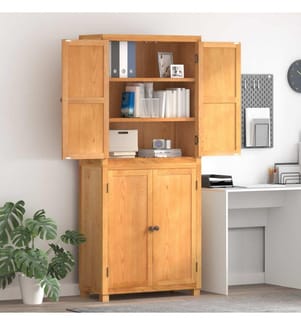 Aufbewahrungsmöbel-Set mit Speicher mit Tür Braun Holzwerkstoff
