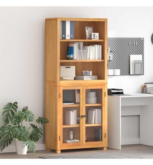 Aufbewahrungsmöbel-Set mit Speicher mit Tür Braun Holzwerkstoff