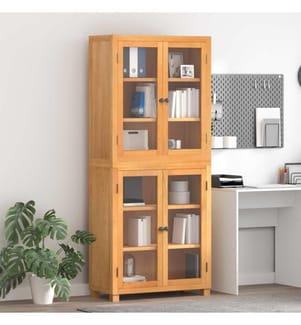 Aufbewahrungsmöbel-Set mit Speicher mit Tür Braun Holzwerkstoff