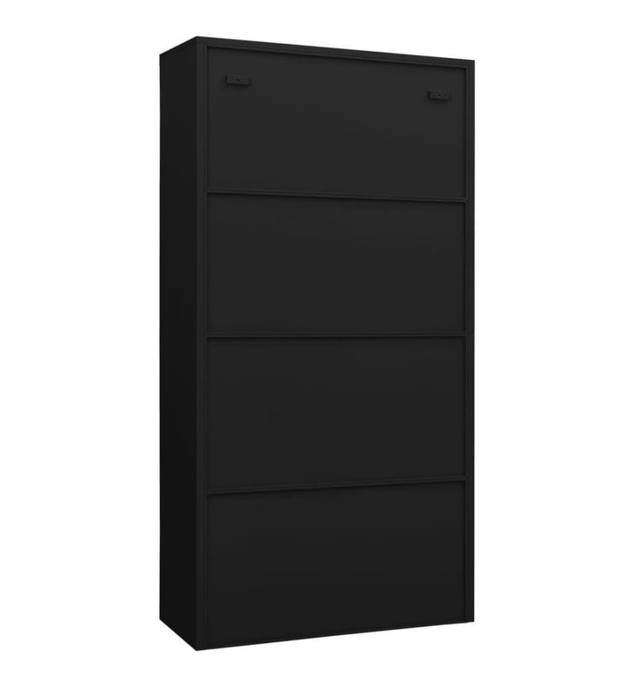 Armoire à casiers Noir 90x40x180 cm Acier