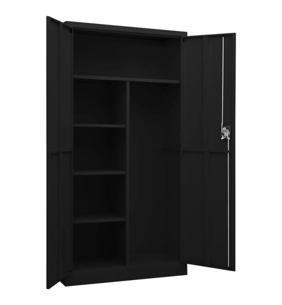 Armoire à casiers Noir 90x40x180 cm Acier