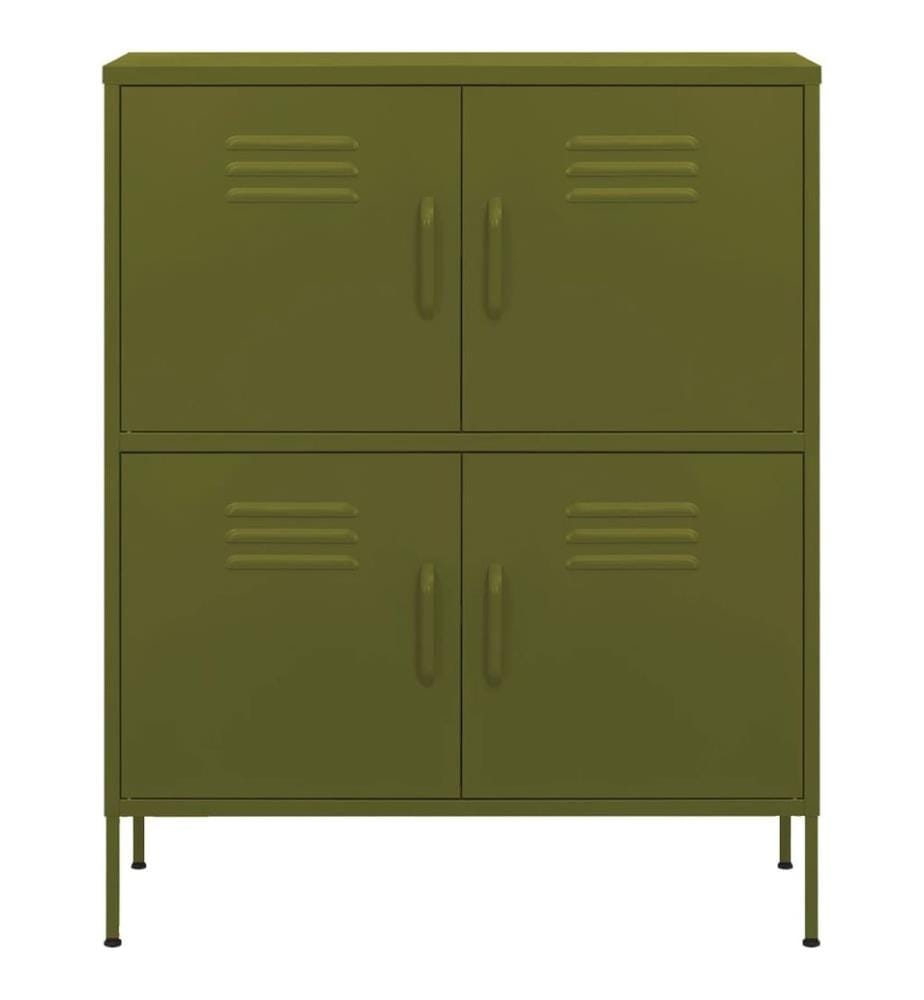 Armoire de rangement Vert olive 80x35x101,5 cm Acier