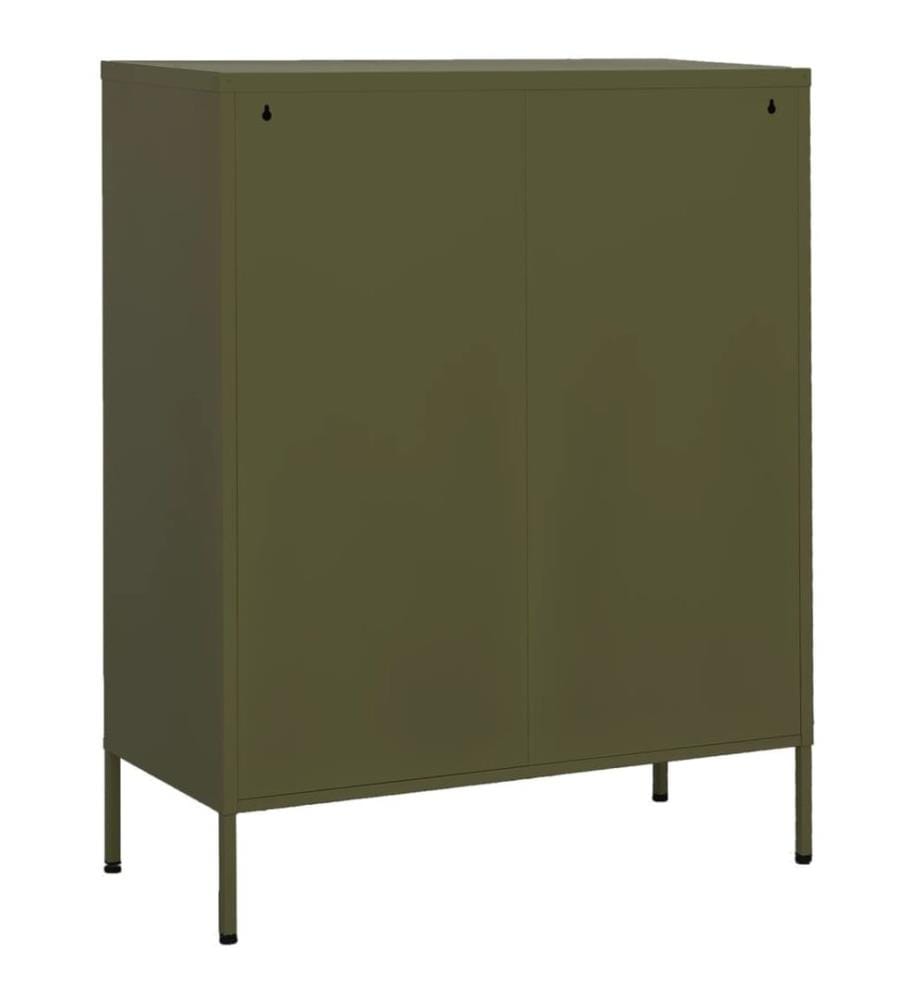 Armoire de rangement Vert olive 80x35x101,5 cm Acier