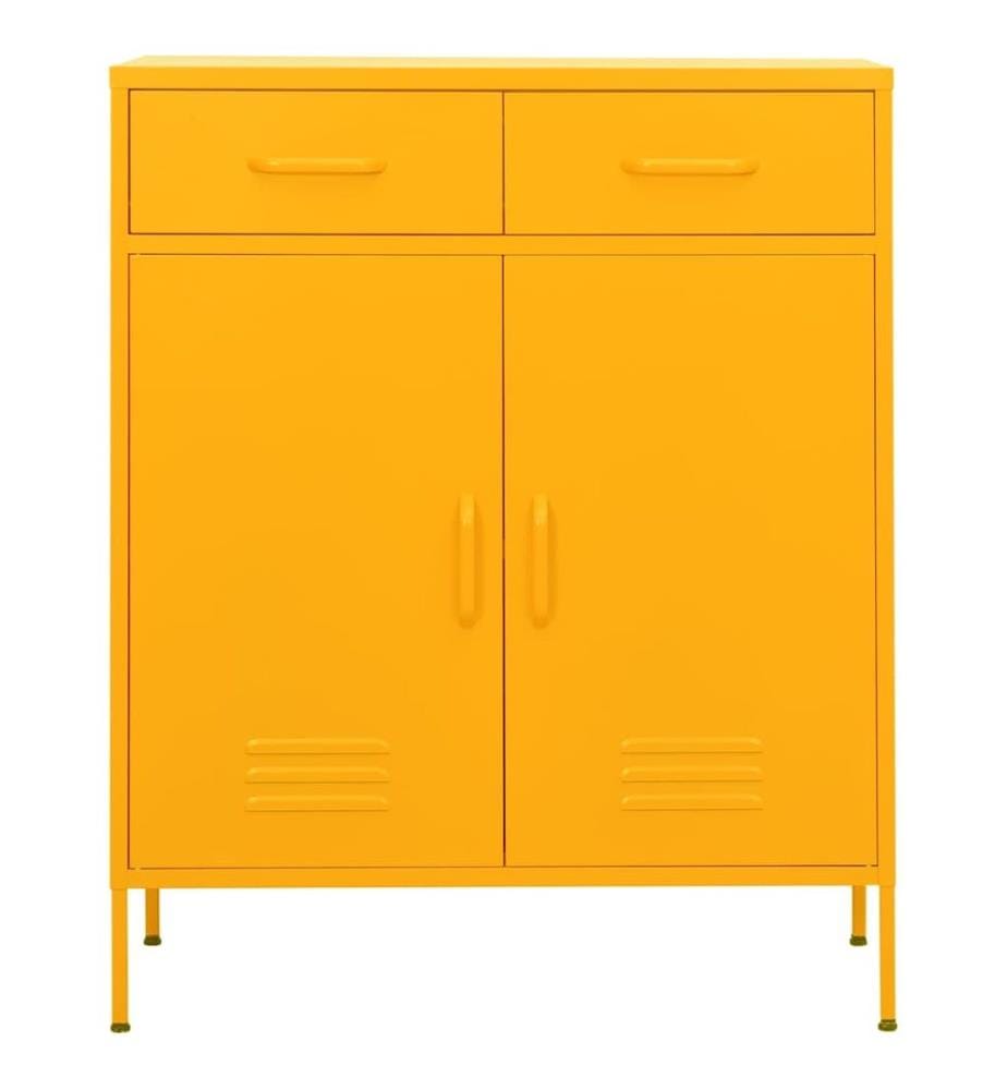 Lagerschrank Senfgelb 80x35x101,5 cm Stahl