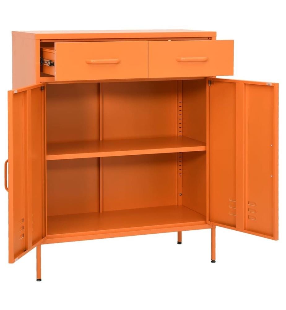Armoire de rangement Orange 80x35x101,5 cm Acier