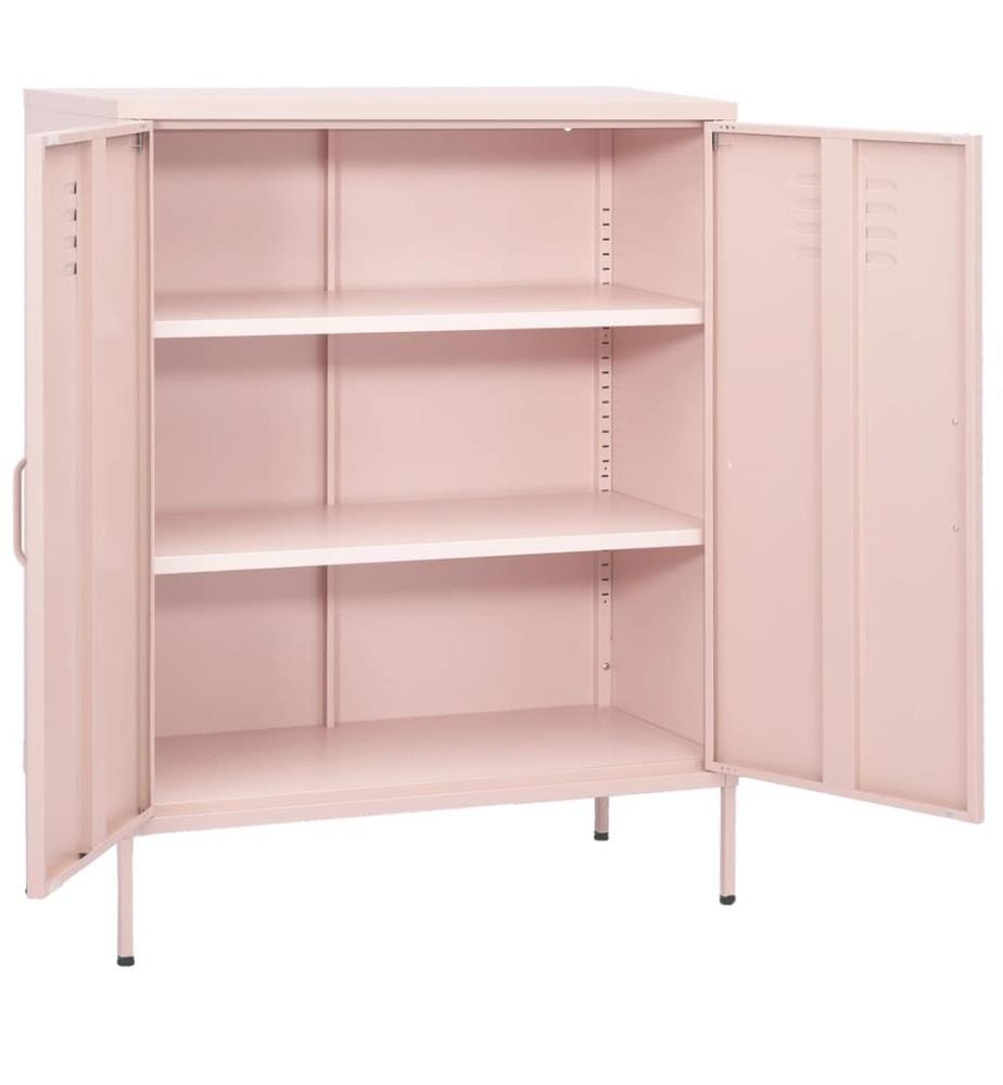 Armoire de rangement Rose 80x35x101,5 cm Acier