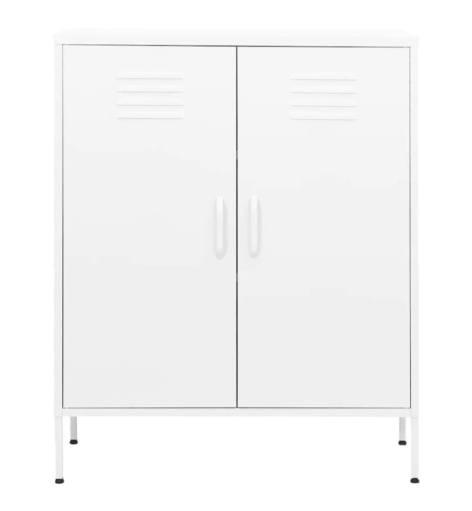 Lagerschrank Weiss 80x35x101,5 cm Stahl
