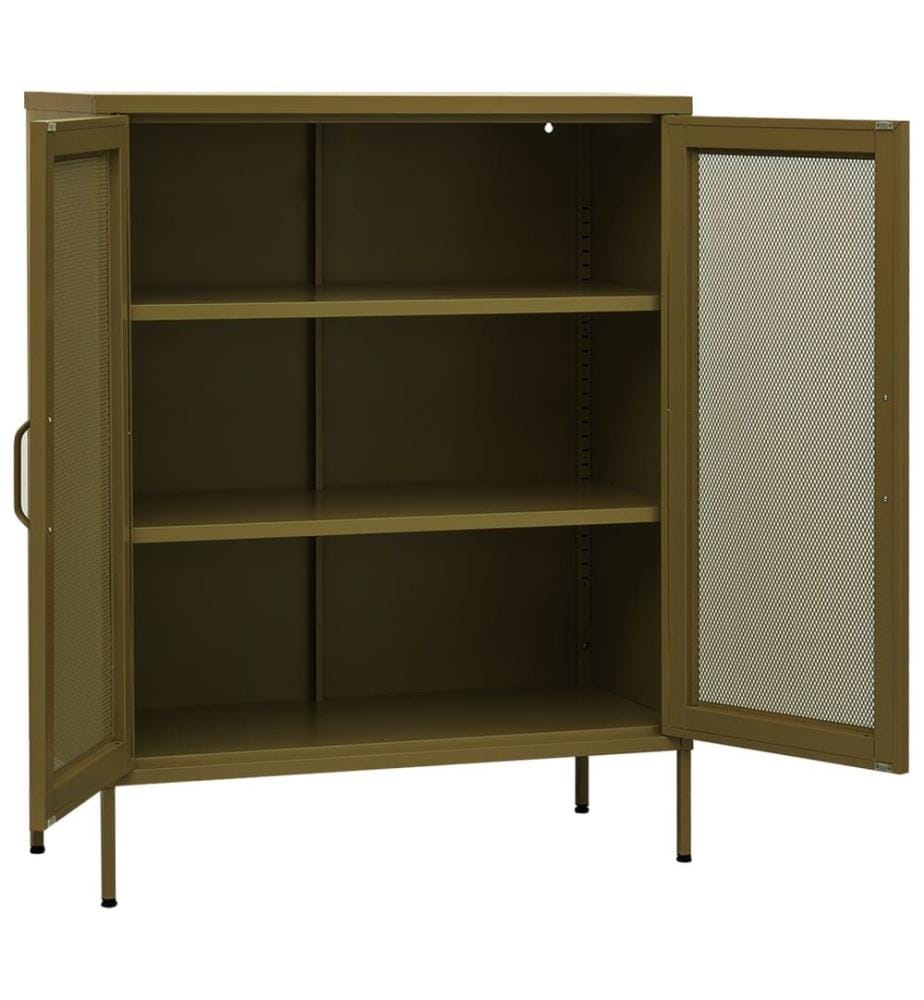 Armoire de rangement Vert olive 80x35x101,5 cm Acier
