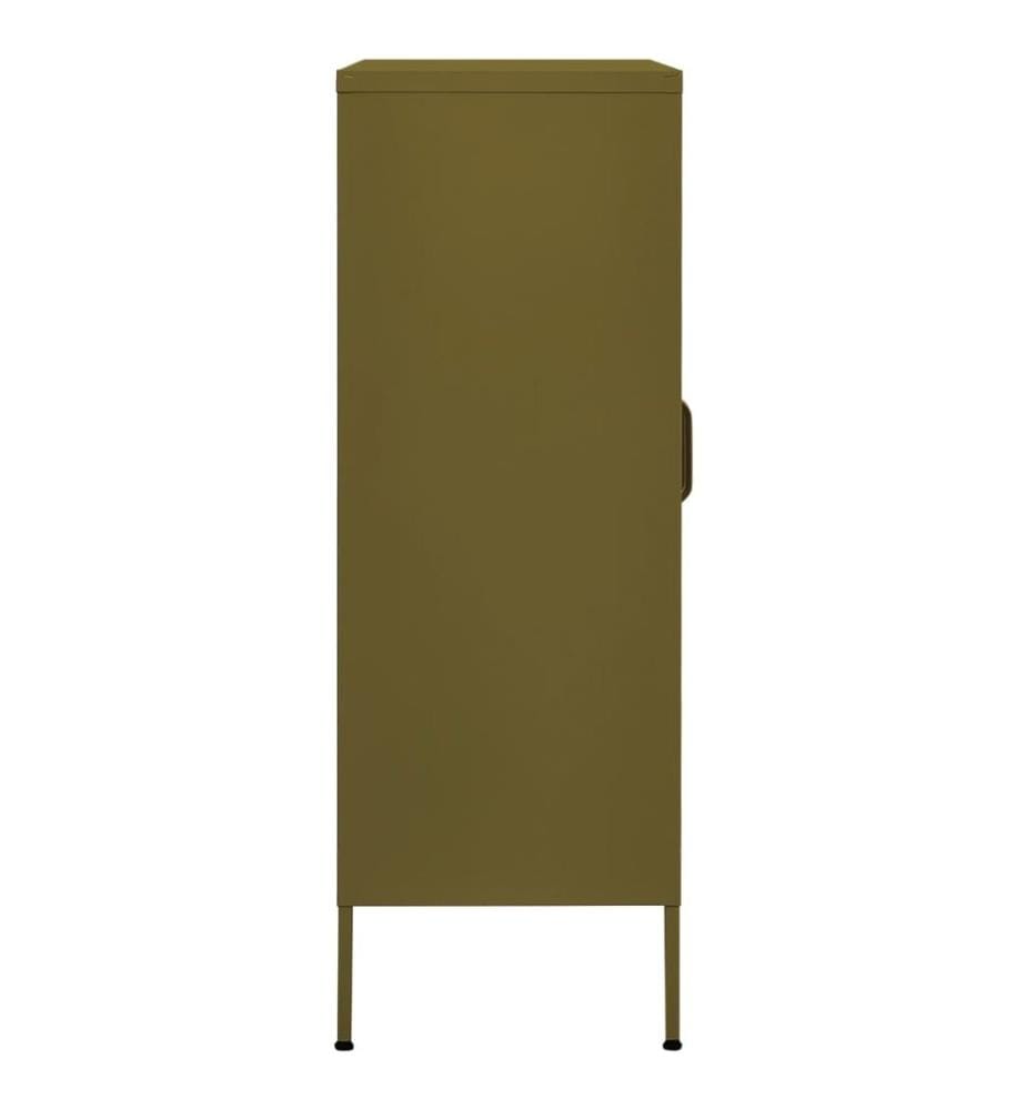 Armoire de rangement Vert olive 80x35x101,5 cm Acier