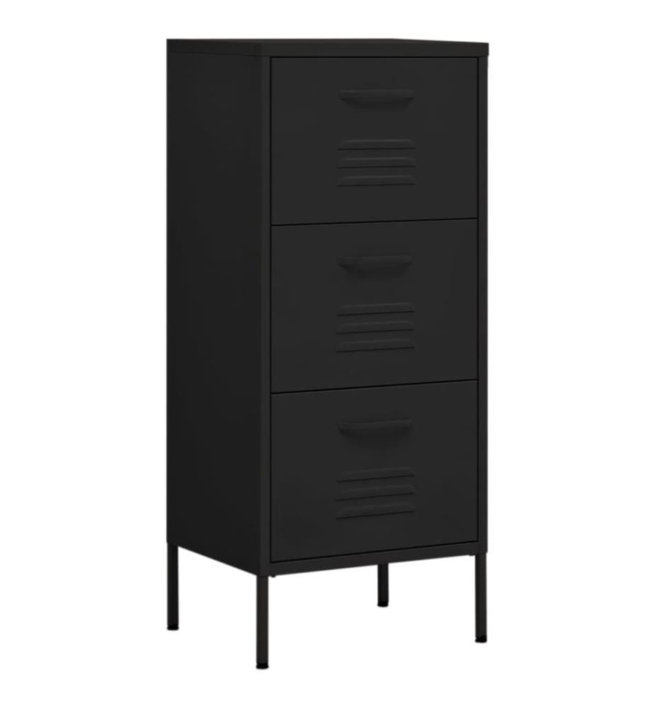 Lagerschrank Schwarz 42,5x35x101,5 cm Stahl