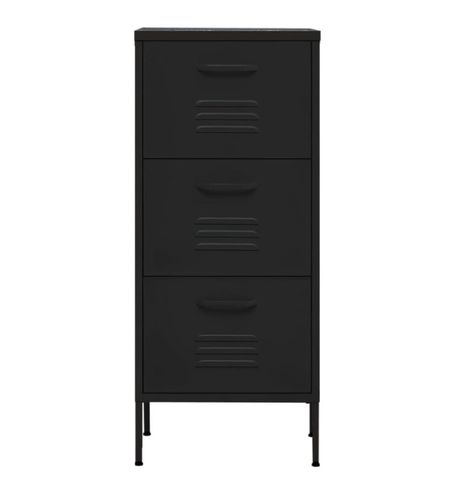 Lagerschrank Schwarz 42,5x35x101,5 cm Stahl