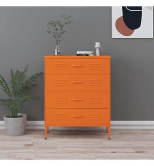 Commode Orange 80x35x101,5 cm Acier