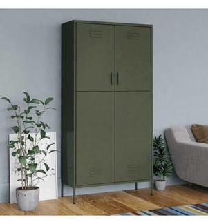 Kleiderschrank Olivgrün 90x50x180 cm Stahl